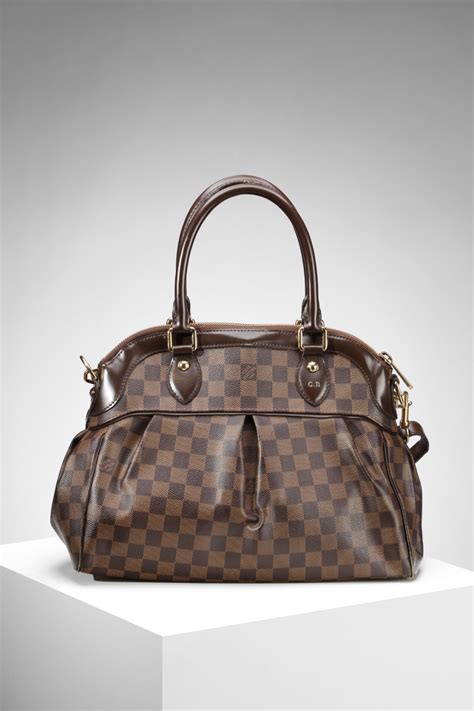 louis vuitton a scacchi vintage con manici in legno|Louis Vuitton Borse vintage .